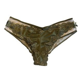 Victoria’s Secret Dark Green Cheeky Pantie Size Large NEW